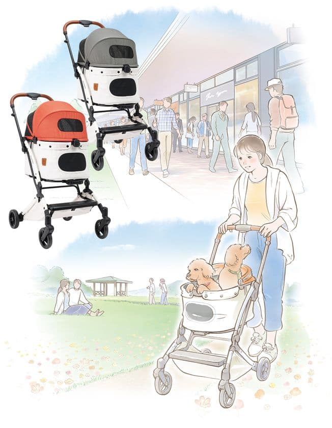 折りたたみ簡単でコンパクト!
ペットに快適な空間を提供するペットカート
「nicollka(ニコルカ)」12月15日に新発売