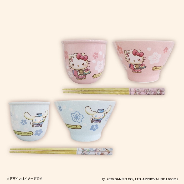  ▲サンリオキャラクターズ　和菓子ティータイム　和食器セット　～ＧｉＧＯ限定～