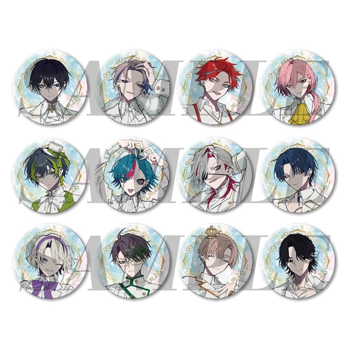 トレーディング缶バッジ 2nd Anniv. ver. イベント価格:¥600(税込) 種類:全12種 サイズ:直径54mm程度 仕様:オーロラ加工入り ランダムで複製サイン入り ※絵柄はお選びいただけません