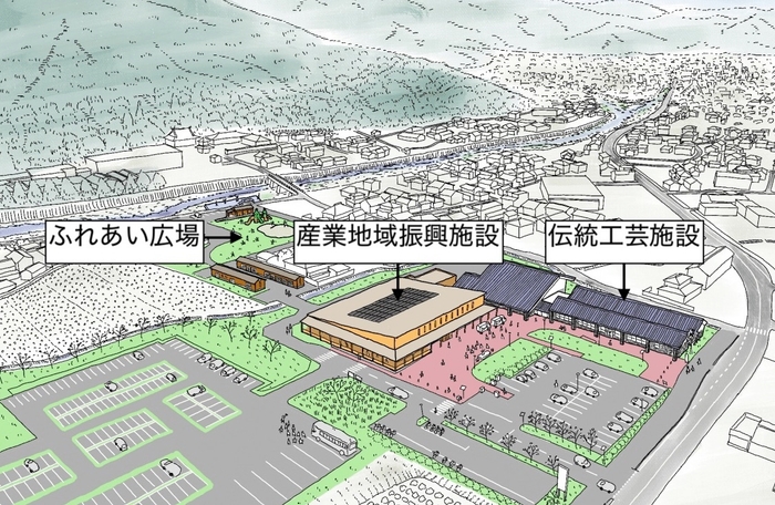 「道の駅おがわまち」全体図