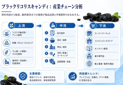 図：ブラックリコリスキャンディ産業チェーン分析