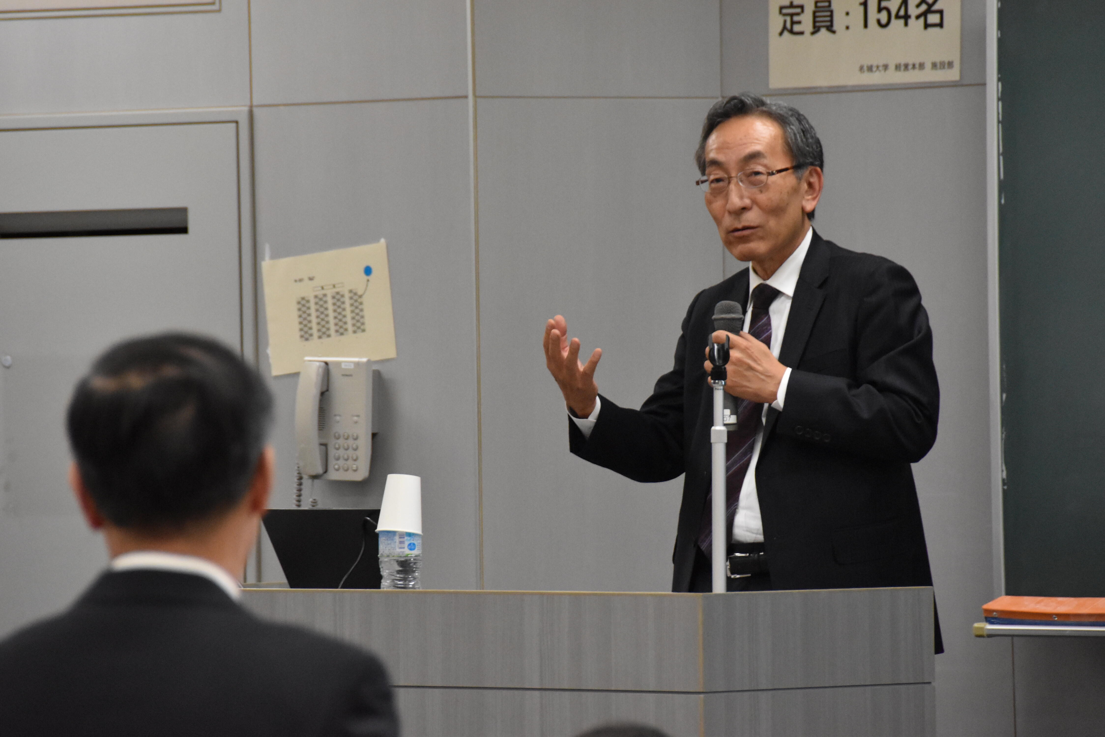 名城大学】大野英男 特任教授が法人役員や教学執行部に対して講演