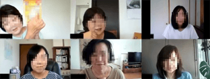 (Zoomを活用したオンラインキッチンフォーラムの様子)