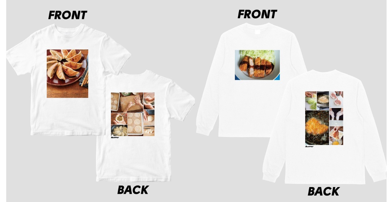 食欲をそそる餃子＆とんカツがTシャツに！ 『オレンジページ』人気企画「着るレシピ」に新作登場 10/29「pTa.shop」で販売開始～「生ドーナツ」＆ロゴTも好評発売中～
