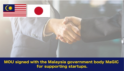 MOU signed with the Malaysia government body MaGIC for supporting startups.