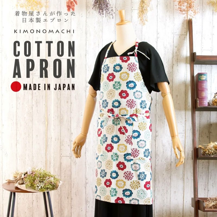 生成り色 編み物風のお花