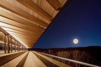 ▲禅坊 靖寧から眺める淡路島の冬の夜空