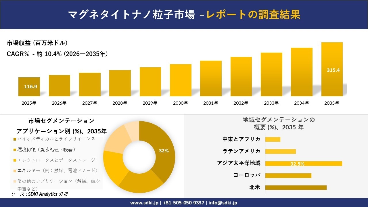 マグネタイトナノ粒子市場の発展、傾向、需要、成長分析および予測2026-2035年