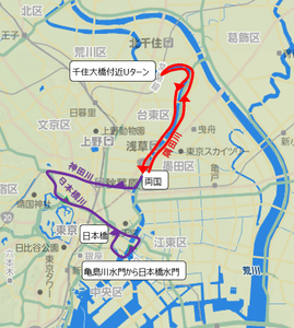 乗船コース図