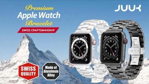 圧倒的な美しさ「JUUK」Apple Watchブレスレット アルミニウムモデルをホリディシーズンを通じ、 特別価格で未来ショッピングにて予約受付開始！　 ～最高技術水準のスイスクオリティ～