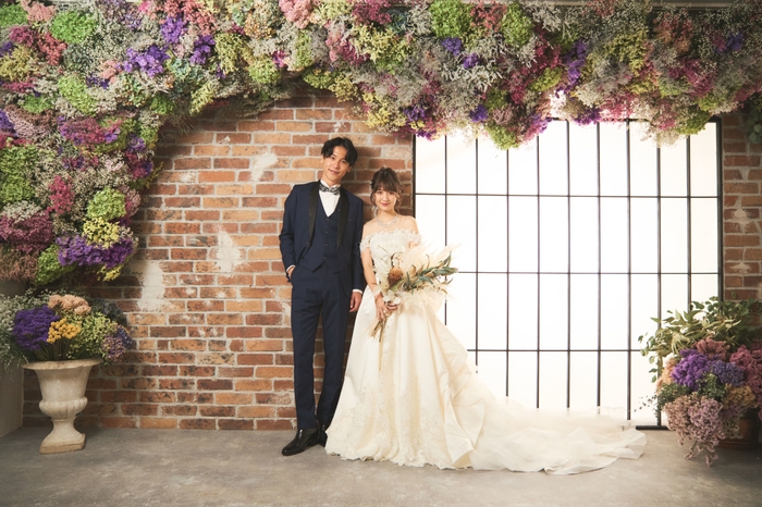 レンガ&ドライフラワー