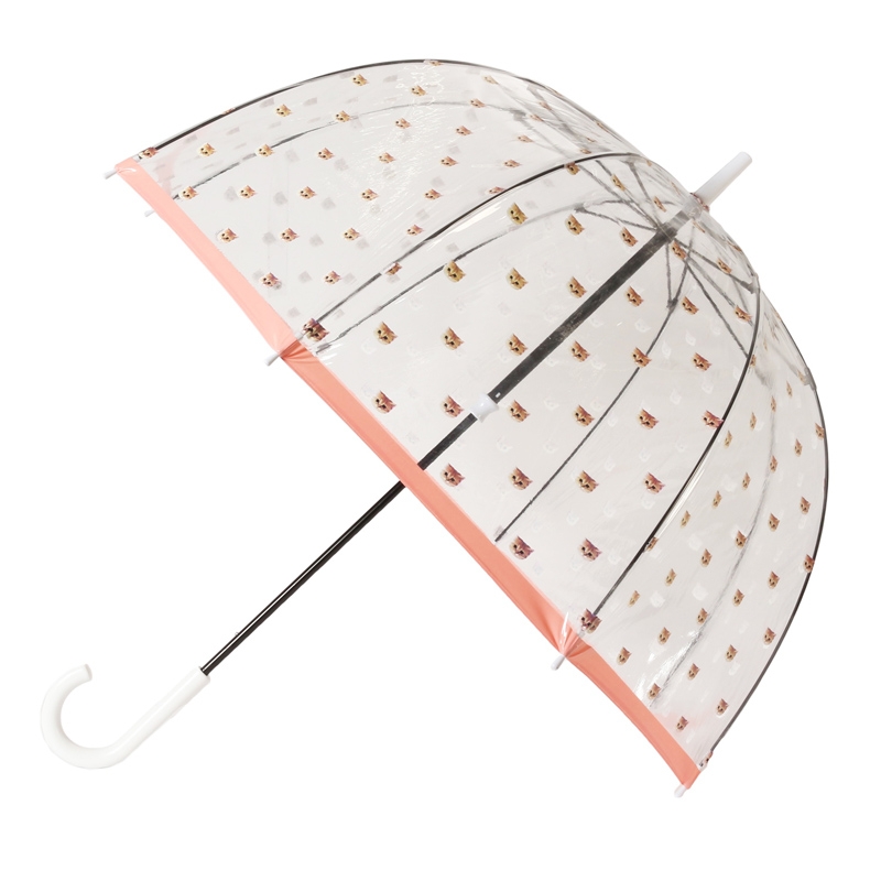 可愛らしい猫の顔とフチのピンクの色が可愛らしい1本