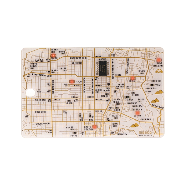 FLASH 京都回路地図 LED6　ICカードケース　白