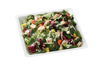 有機小松菜とサラダチキンのシーザーサラダ