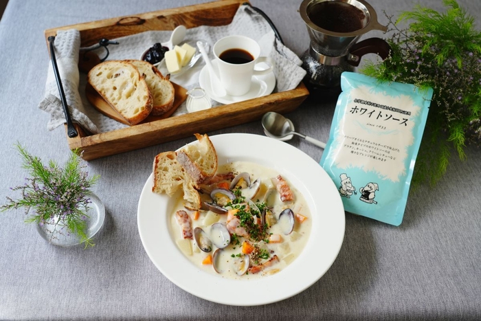 調理例:MtoMホワイトソースで作った「クラムチャウダー」