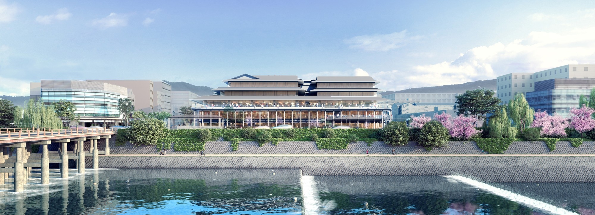 西側全景 鴨川対岸より