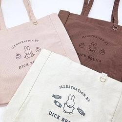 ミッフィードルチェシリーズトートバッグ。スウィーツとミッフィーをモチーフにしたデザインがお茶目すぎます。