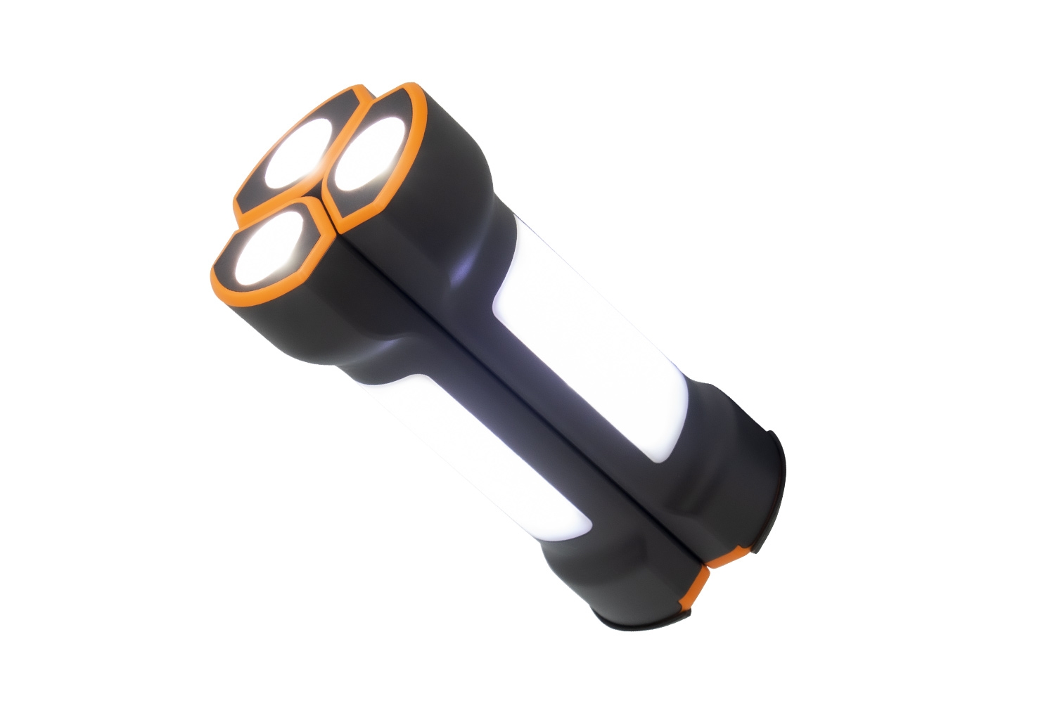 本体先端部にはハンディライト用、側面部にはランタン用のLEDを装備。両方を同時利用することもできます