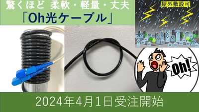 小峰無線電機の驚くほど柔軟・軽量・丈夫な「Oh光ケーブル」 　4月1日から受注開始