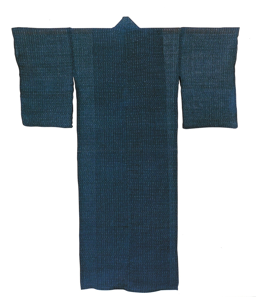 からむし藍染小絣(原始布・古代織参考館蔵)【後期】