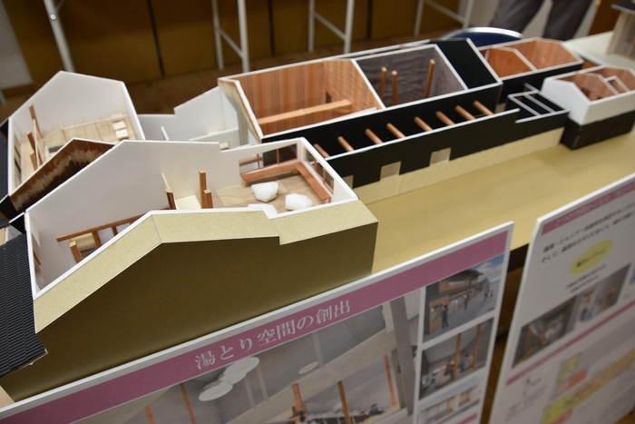 「湯とりの空間の創出」の模型
