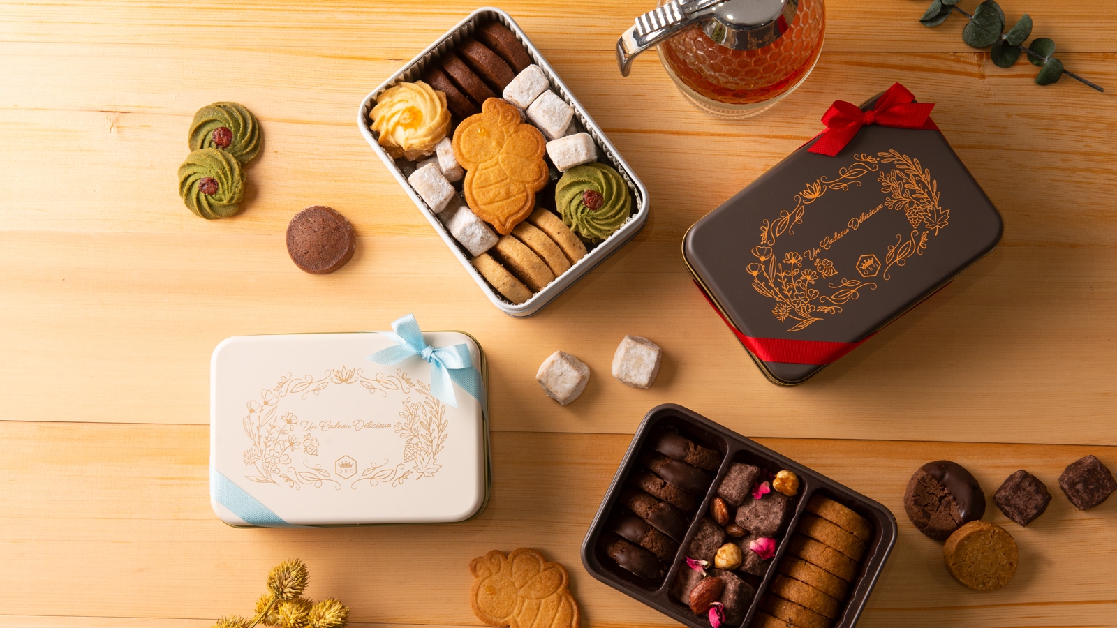 世はお菓子缶戦国時代!!はちみつ・メープルメーカー直営「パティスリーQBG」が自然の恵みあふれる本格クッキー缶でついに参戦!