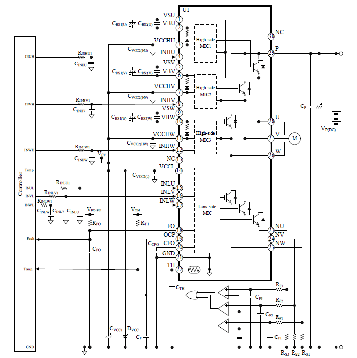 応用回路例(3シャント検出方式)
