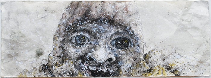 三瀬夏之介 「おにの神さん」絵本原画 2019年