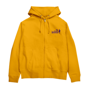 ジップパーカー表面デザイン（ゴールド）