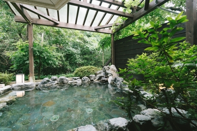 緑に囲まれ森林浴ができる露天風呂