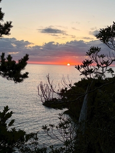 龍前崎から見えた朝日