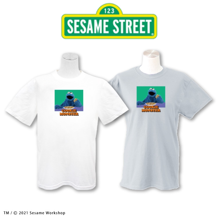 クッキーモンスター ホワイト/くすみブルー