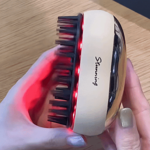 18個の赤色LEDで頭皮ケア！