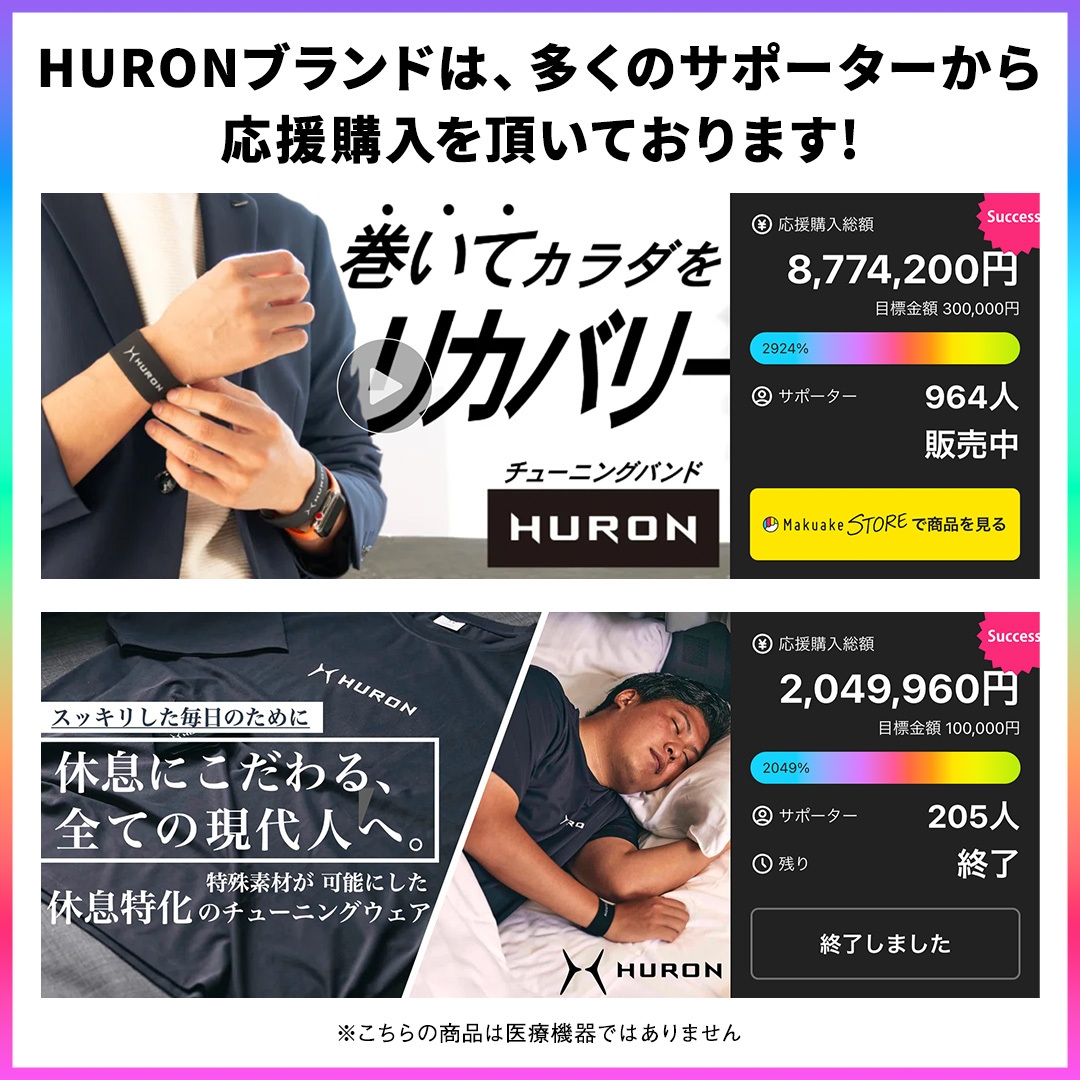 HURONのマクアケでの実績