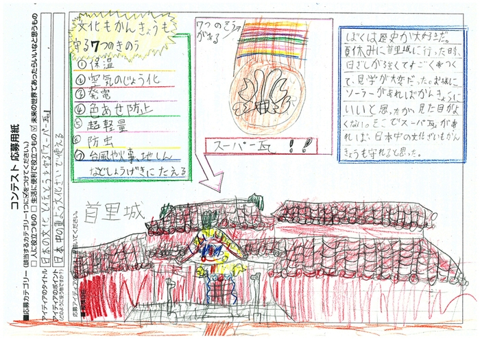 作品名 日本の文化と伝とうを守る「スーパー瓦」