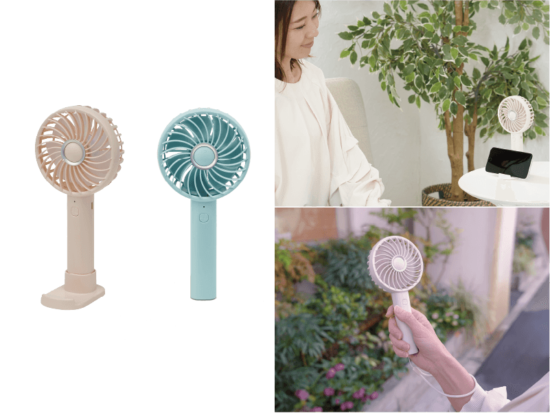 スマホスタンド付きハンディファン YM-700GS