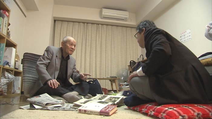 戦場体験を語る坂本信一さん(2014年12月金沢市)