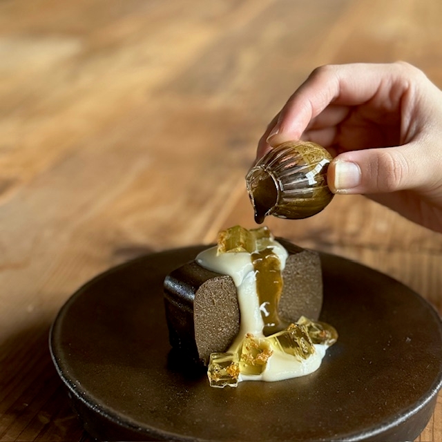 茶寮テリーヌ(ほうじ茶) 金木犀トッピング2