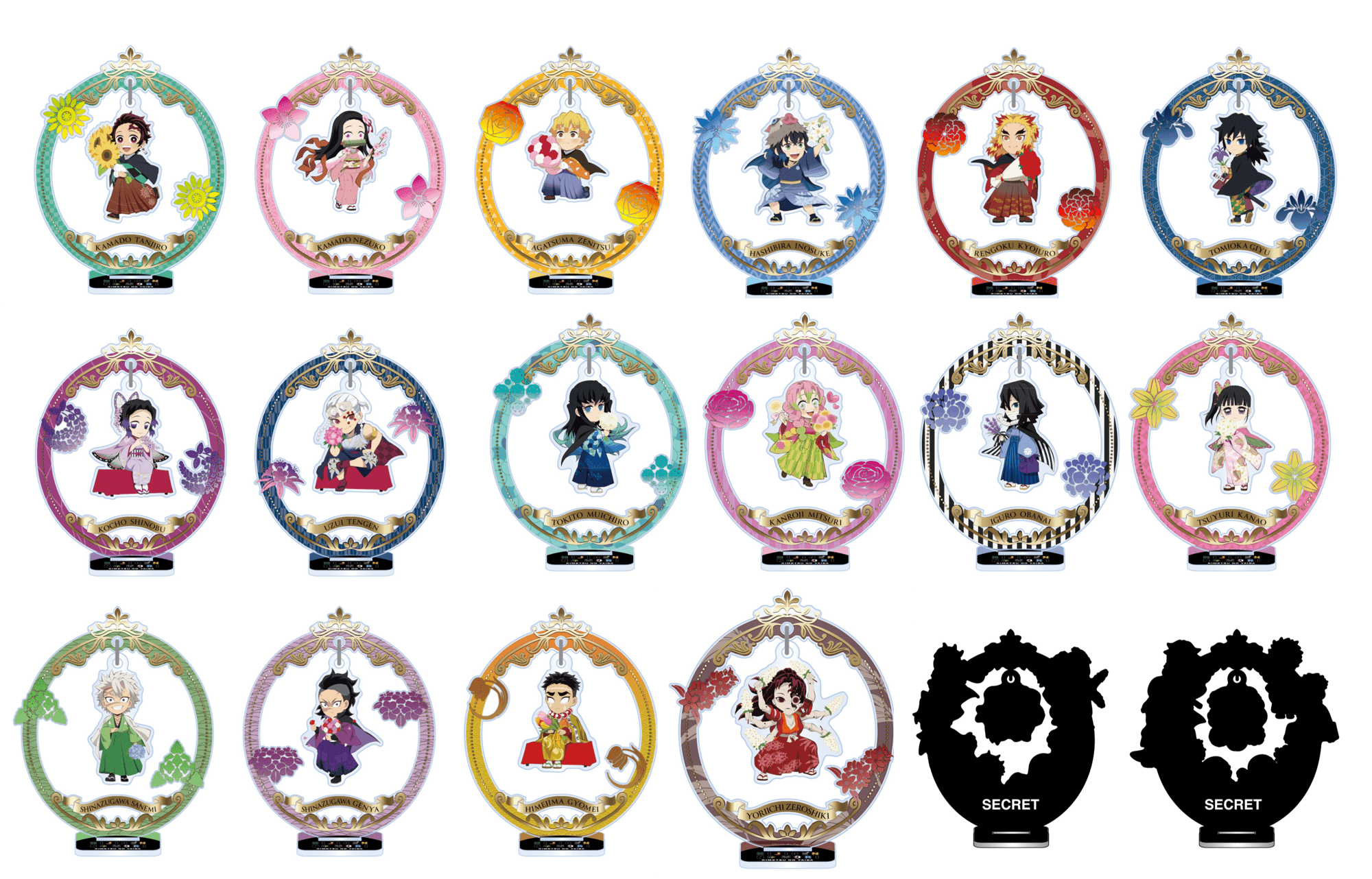 ニジゲンノモリ×アニメ『鬼滅の刃』 ゆらゆらアクリルスタンド(A/B)【2023】/各825円(税込)