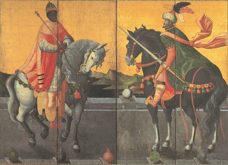 泰西王侯騎馬図屏風2