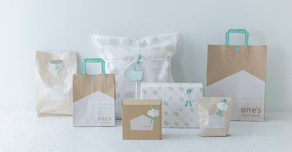 one’sterrace(ワンズテラス) ショッパーやギフトラッピングなど 店舗用副資材を環境に配慮した素材にリニューアル