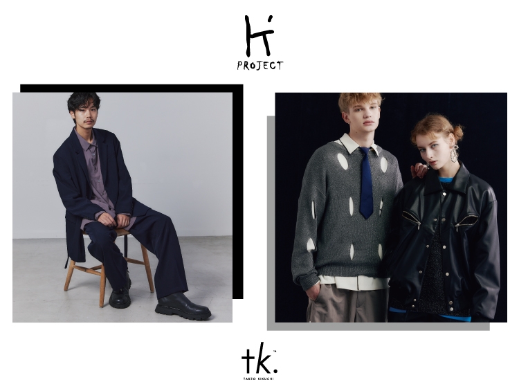 新品■タケオキクチ/切り替えドットデザインシャツ/黒/【M】 マルチ切替シャツ