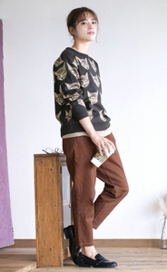 猫柄ニットプルオーバー［キジトラ猫］