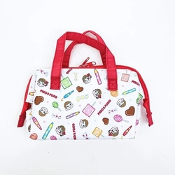 ペコちゃんのランチアイテム。ペコちゃんとポコちゃんの仲良しポップデザインに気分が上がります。