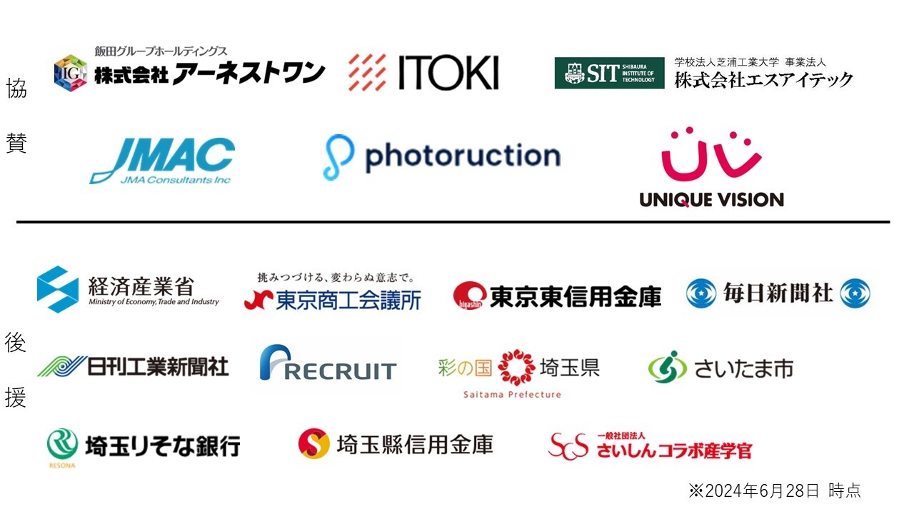 協賛企業、後援企業・団体一覧(2024年6月28日時点)