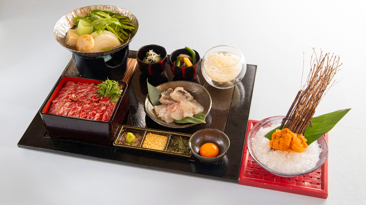 海神人の食卓「桟敷」 淡路島産のえびす鯛や鱧、雲丹など、豪華な夏の旬食材の数々 『夏季限定ランチ御膳』8月1日より提供開始