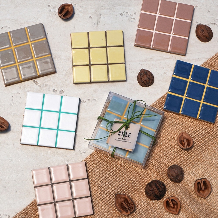 タイルコースター 制作:COCOCOCO