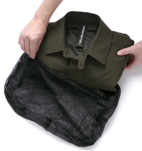 持ち運びに便利な収納ポーチ付き、洗濯ネットとしても使えます！