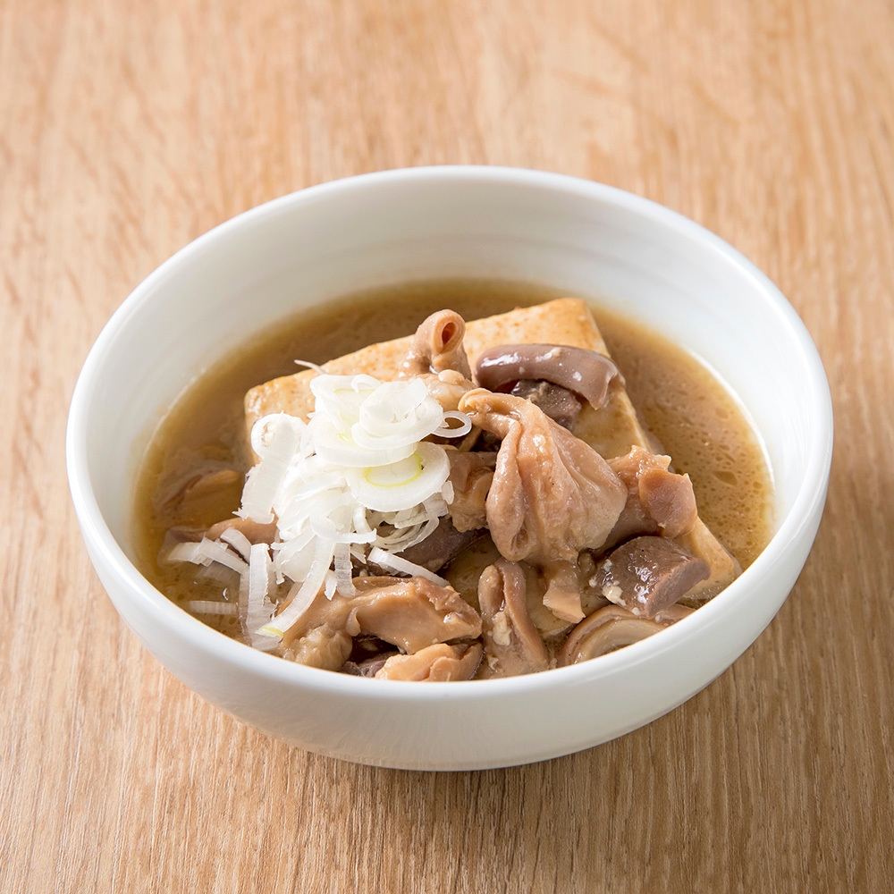 ホルモン煮込み豆腐<白> 398円(税別)