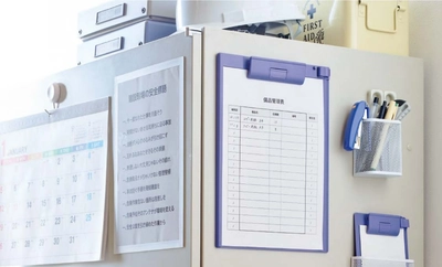 スチール面にピタッ! マグネット付きクリップボードを発売